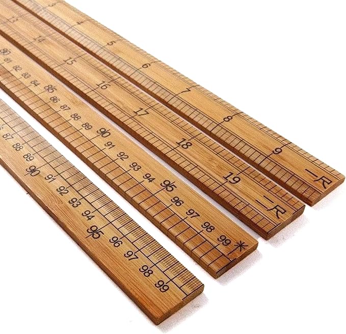 Wooden Ruler 12Inch 24Inch Double-Sided Scale Rulers Wood Measuring Ruler Inches Centimeter Metric Ruler for Students