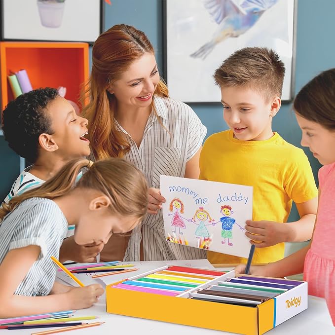 240 Packs Colored Pencils Bulk Classroom, Colored Pencils for Kids 12 Assorted Colors, Coloring Pencil Set Plus 24 Sharpeners, Pre-sharpened Color Pencils, Back to School Supplies Bulk for Teachers