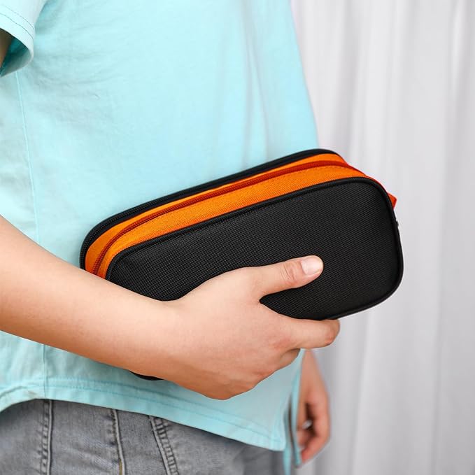 Mountain guest Large Capacity Pencil Case Multi-Slot Pencil Pouch Durable Pencil Box Portable Office Pen Bag with Zipper