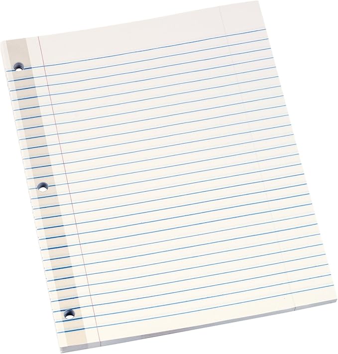 TOPS Reinforced Filler Paper, Wide Rule, 10-1/2 x 8", 100 Sheets, (62356)