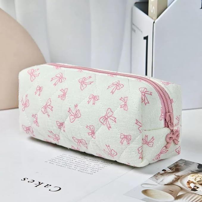 Pencil Case, Pencil Pouch for Women, Pencil Case Small, Pencil Pouch Aesthetic (Cute bow)