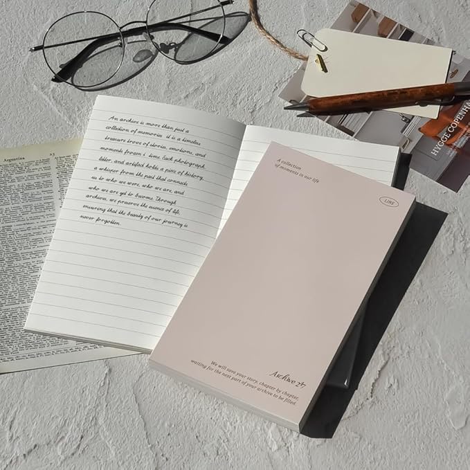 Monolike Archive 247 Solid PVC Handy Notebook, Beige - Exposed Binding, PVC cover, Academic, Journal, Diary, 160pages