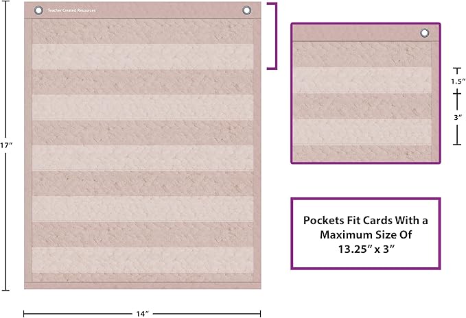 Teacher Created Resources Woven Magnetic Mini Pocket Charts (14" x 17") (TCR20108)