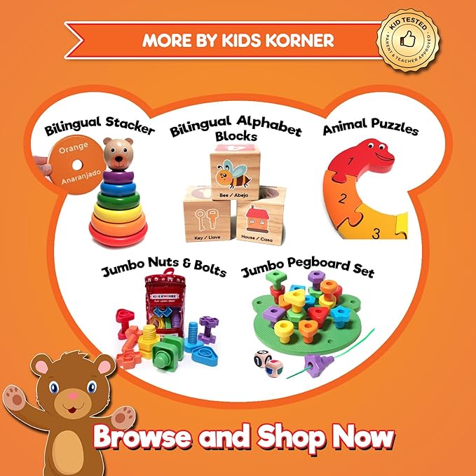 Jumbo Counting Bears with Stacking Cups - Montessori Educational Sorting Rainbow Toys For 3 Year Old Boys and Girls with 48 Preschool Math Manipulatives, Toy Storage and Toddler Games eBook