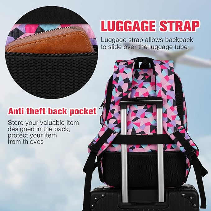 Paude Backpack for Teen Girls & Women - School & Travel Laptop Bookbag for City Trip & Office