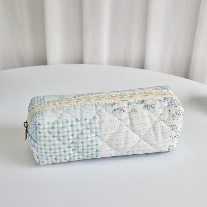 Pencil Case, Pencil Pouch for Women, Pencil Case Small, Pencil Pouch Aesthetic (Trend floral blue)