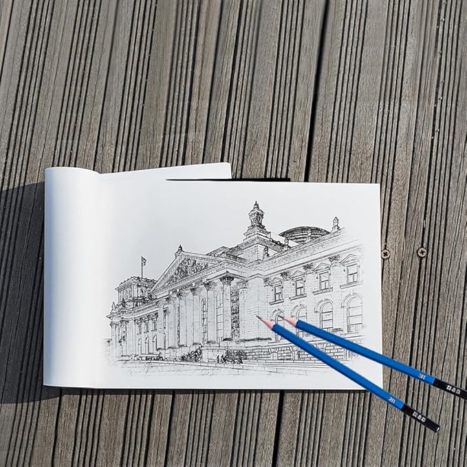H & B 36 Pack Drawing Set Sketch Kit,Sketching Supplies with 2 sketch pad, Graphite Pencils, Charcoal Sticks, Eraser, Pro Art Drawing Kit for Artists Beginner Adults, Ideal for Shading, Blending