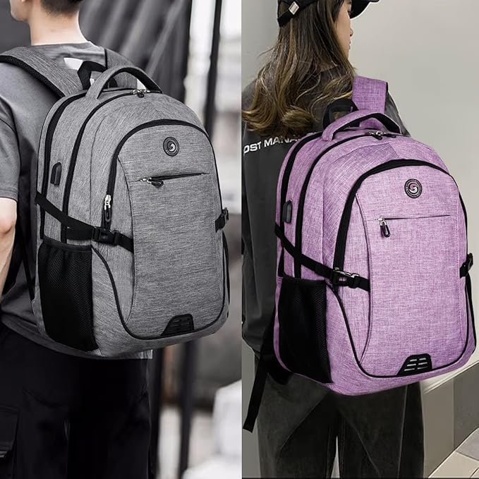 SHRRADOO Anti Theft Laptop Backpack Travel Backpacks with Combination Lock for Women Men College Backpack Computer Bag Fits 17 Inch Laptop,Purple | Travel Backpacks, usb Charging Port, College Backpack, Computer Bag