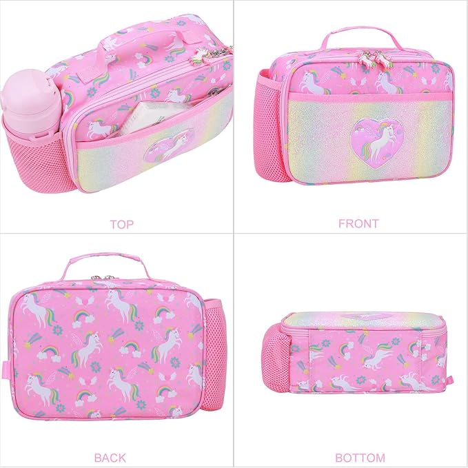 RHCPFOVR Kids Lunch Bag - Insulated Lunch Box for Boys Girls,Washable Lunch Bag and Reusable Toddler Leak-proof Lunchbox for School and Daycare