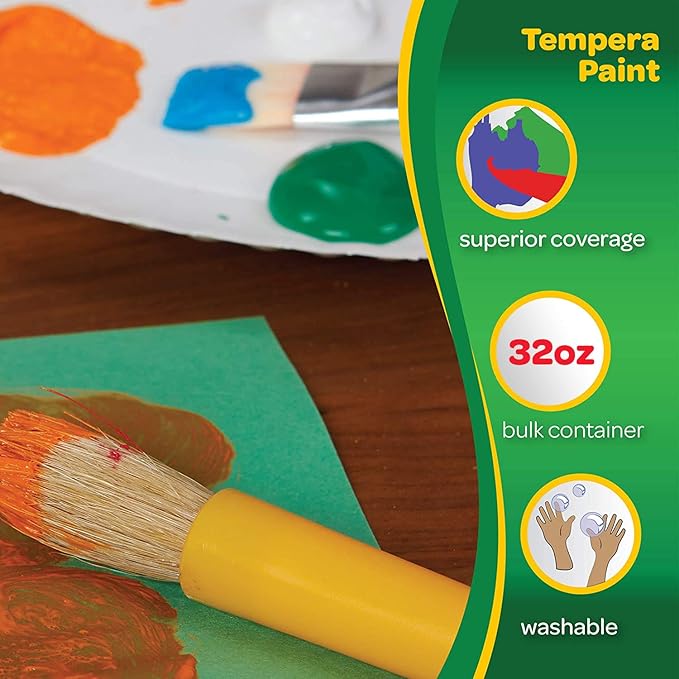 Crayola Premier Tempera Paint Red, 32-oz. Size, 1 Unit, Quart