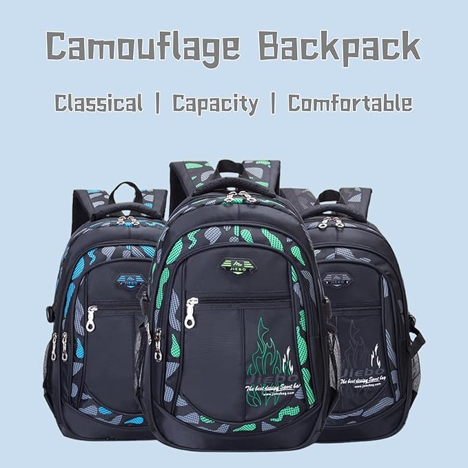 Bansusu Boys Backpack for Kids School Bag, Primary Middle School Backpack for Boys Bookbags