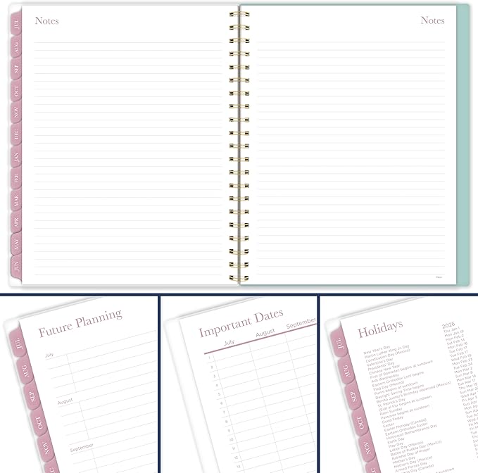 Mead Planner 2026-2027 Weekly & Monthly Academic 15-Month April-June, 8-1/2" x 11", Aster (1803-905A)