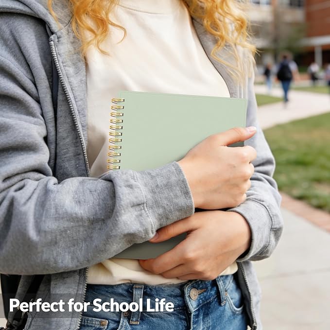 SUNEE Academic Planner 2026-2027 – Weekly & Monthly Planner, July 2026 to June 2027, 6.4"x8.3", Thick Paper, Tabs, Pockets, Bookmark, Spiral-Bound, Student Teacher Organizer, Sage Green