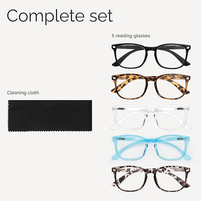 CCVOO 1.25 Reading Glasses for Women, Eye glasses, Blue Light Readers for Women, Cheaters