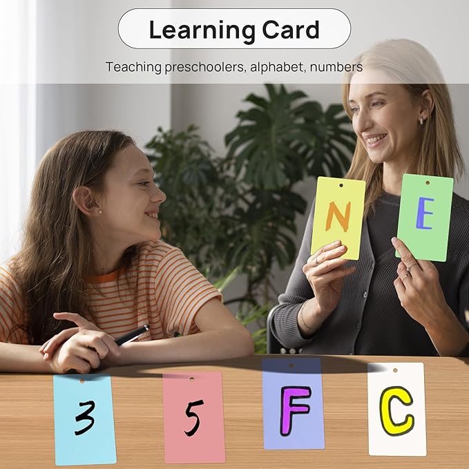 Blank Colored Index Cards, 2.2 x 3.5 Inches Flash Cards with Ring, Study Cards Memo Scratch Pads for School Learning, 6 Colors, 300 Count