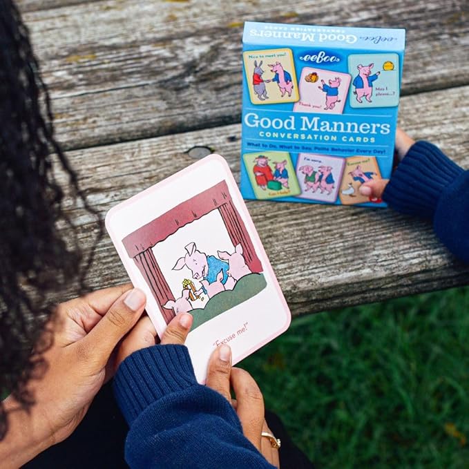 eeBoo: Good Manners - 48 Conversation Flashcards, Develops Manners Through Friendly Illustrations of Social Situations, Develop Social and Emotional Intelligence, for Ages 3 and up