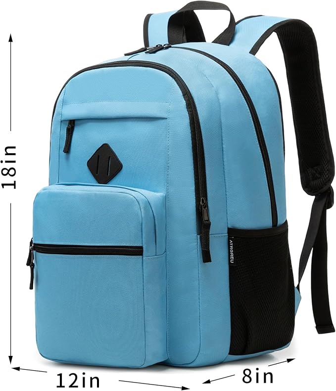 Backpack for Men and Women, School Backpack for Boys Girls, Lightweight Casual High School Bookbag, Daily-use Travel Laptop Backpack Fits 15.6 Inch Notebook
