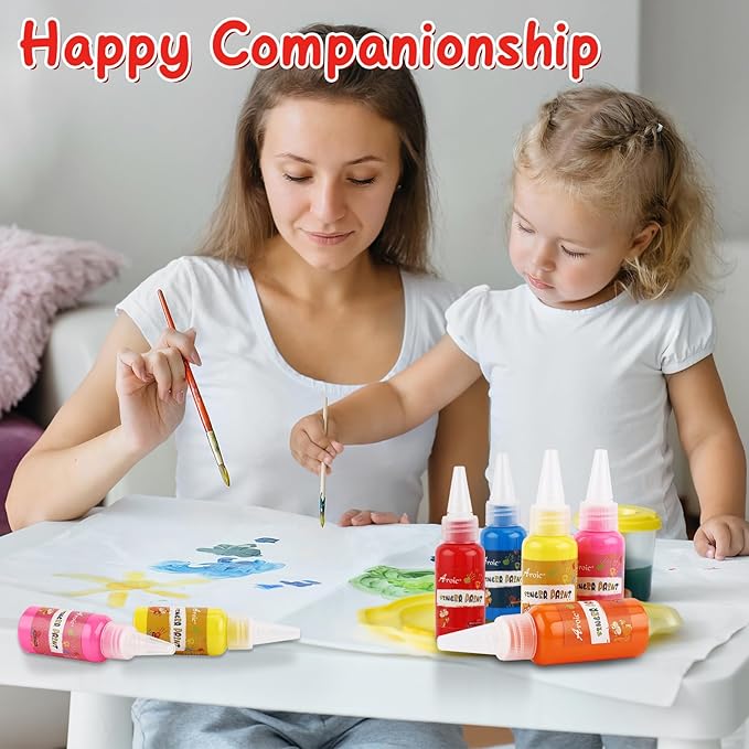 12 Color Washable Finger Paint set, Non Toxic Finger Paints Set with Gift Box for Kids Early Learning, Art Painting Supplies for Boys Girls Gifts, Hand Painting DIY Crafts