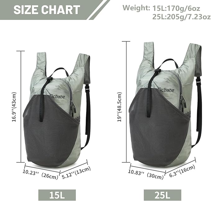 Ultra Lightweight Foldable Backpack,Water Resistant Small Packable Hiking Daypack Outdoor Camping Travel Bag