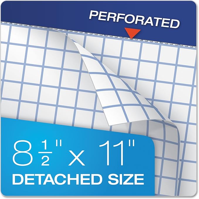 Ampad Evidence Quad Dual-Pad, Quadrille Rule, Letter Size (8.5 x 11.75), White, 100 Sheets per Pad (20-210)