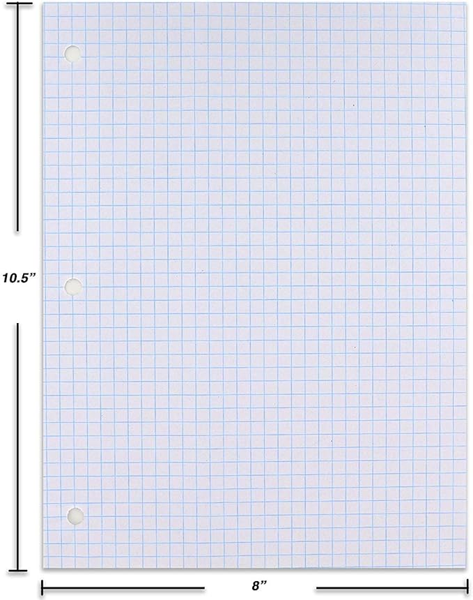 80CT Quad Ruled 4x4 Filler Paper