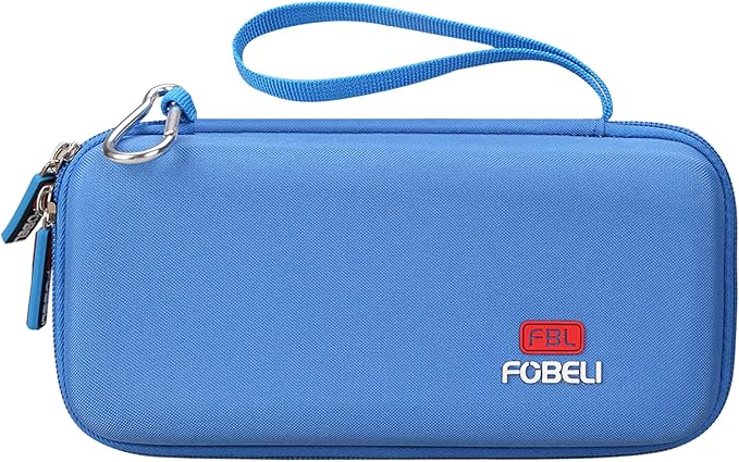 FBLFOBELI Hard Case for Texas Instruments TI-84 Plus CE/TI-84 Plus/TI-83 Plus/Casio fx-9750GIII Color Graphing Calculator, Mesh Pocket for Pens, Cables and Other Accessories (Case Only) (Blue)