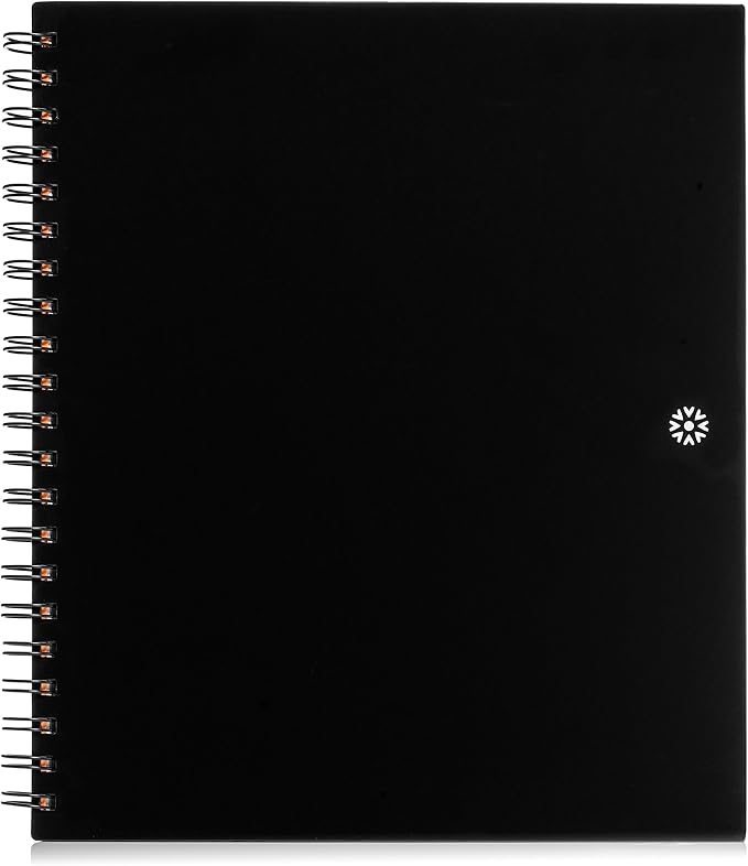 Notsu Undated Daily Planner Notebook | Minimalist Productivity Planner with To Do List, Agenda, Dot Grid, Lined, Notes sections. 160 Pages, Thick Paper 120 gsm, 8.5 x 11 inches, Black