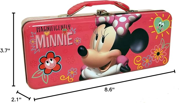 Minnie Pencil Box with Handle Tin Carry All