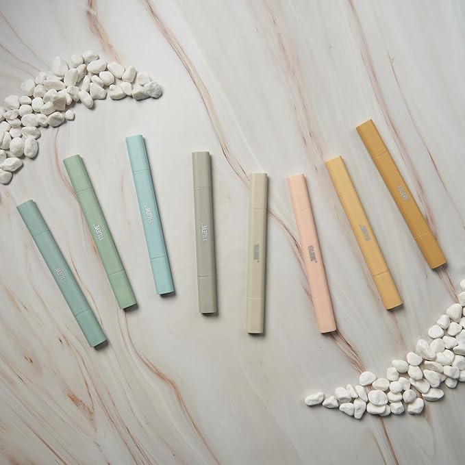 BLIEVE Aesthetic Cute Highlighters No Bleed Through, Dual Tip Chisel & Fine Point, Pastel Colors For Bible & Journaling