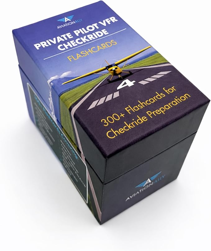 Private Pilot VFR Flashcards for Checkride & Oral Exam | 300+ VFR Study Cards Covering FAA Aviation Topics, Airspace, Weather, Charts, Systems & More | Ideal for Student Pilots