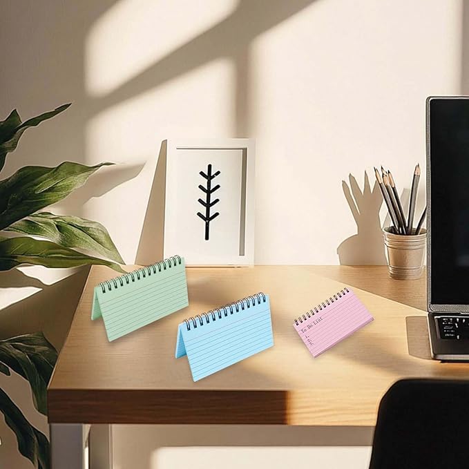 250 Sheets Index Cards with Ring, Tearable Spiral Bound Notecards, 3x5 Inches, Candy Colored Ruled Flashcards for Notes, Reminders, and Lists, Studying Nursing School Essentials(Classic 5 Colors)