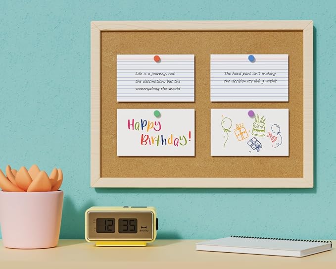 120 Count Index Cards 5x8 Inch, YIZUUN Large Index Cards Ruled, Flash Cards for Studying, Large Note Cards 5x8 for Studying, Recipes, Memo Cards, Office Supply, DIY, Presentation