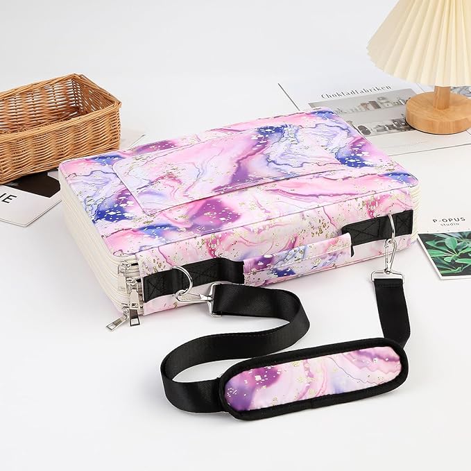 Portable Colored 480 Slots Pencil case Organizer with Printing Pattern for Watercolor Pens or Markers, Pencil Case Organizer for Artist