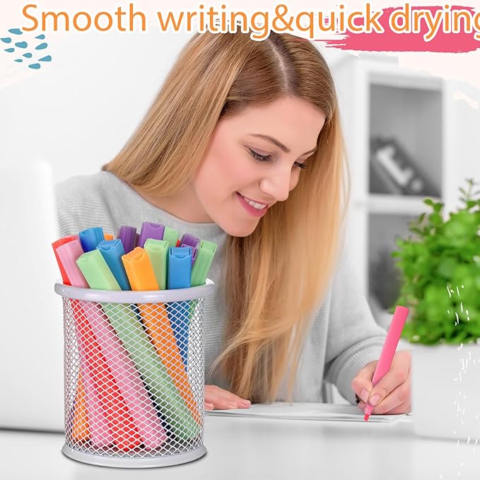 Marspark Highlighters Bulk Chisel Tip Aesthetic No Bleed Cute Color Marker Pens for Journal Planner Notes School Study Office Supplies(216 Pcs,Candy Colors)