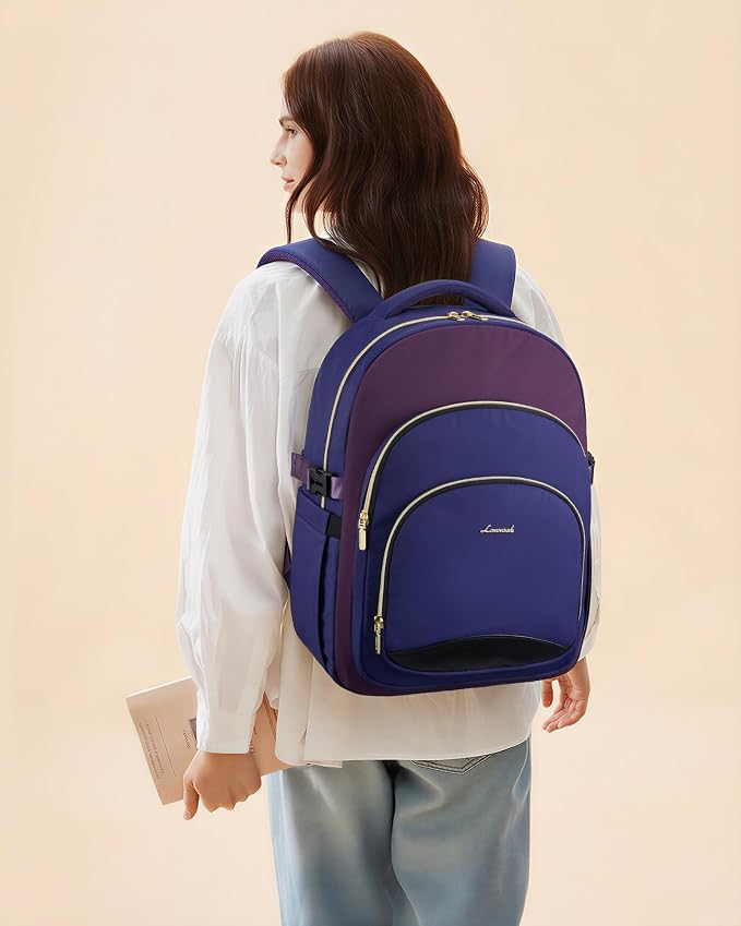 LOVEVOOK Laptop Backpack for Women, 15.6-Inch Work Backpack, College Bookbag Casual Personal Item Travel Bag Business Computer Daypack for Teacher Nurse, Gift