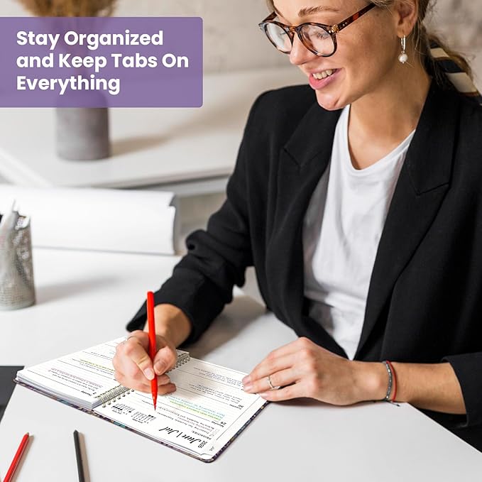 Planner 2026-2027, Monthly and Weekly Academic Planner July 2026 - June 2027, Hardcover Student Teacher Planning Agenda Calendar Book with Tabs, Perfect for Office School Supplies, A5 (6.3" x 8.5") - Lavendar Floral