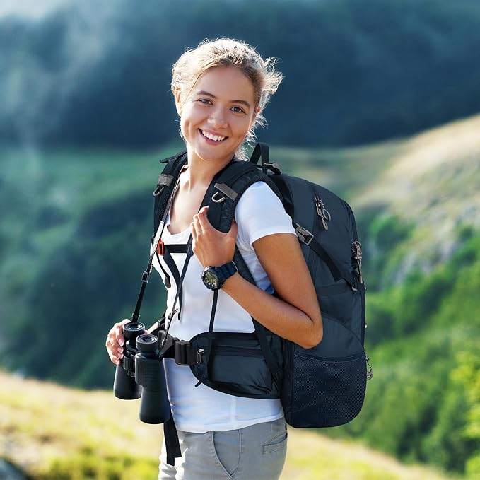 Maelstrom 40L Waterproof Hiking Backpack, Lightweight Travel Daypack | Rain Cover,Hydration-Ready, Tripod Straps, Load Compression, Survival Whistle, Perfect For Men, Women,Camping,Travel