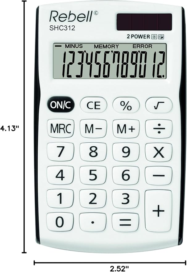 Rebell RE-SHC312BK BX Pocket Calculator