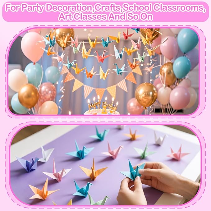 MAQIHAN Origami Paper 6x6 300 Sheets Bulk - Double Sided Color Paper Craft Kit for Adults Teens DIY Arts and Crafts, 20 Colorful Craft Paper Sheets for Scrapbook, Classroom Art Supplies Gifts