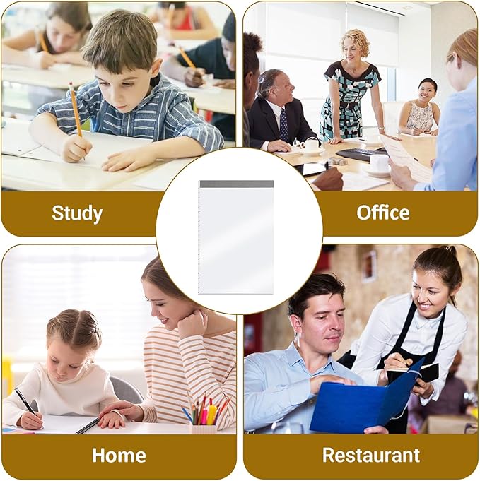 zmybcpack 12 Pack Waterproof Cover Memo Pads 5.5" x 8.5" Lined Note Pads Writing Pads (51 Sheets Each Pad, Double Side Printed)