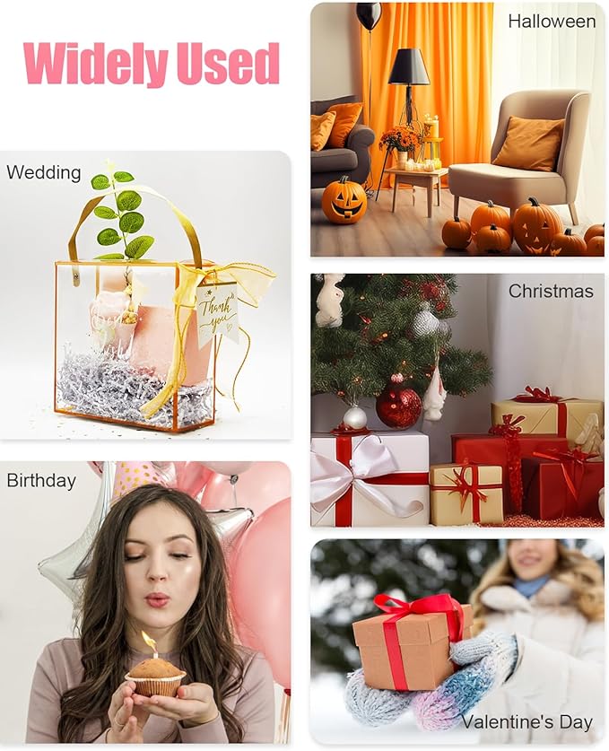 Raissily 10.5oz/300g Crinkle Cut Paper Shred Filler, Packing Grass Cushion for Mother‘s Day Wedding Birthday Anniversaries Engagement Gift Confetti Box Bag Basket Filling Decoration - White