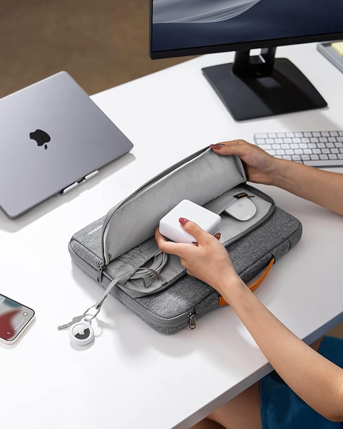 tomtoc 360 Protective Laptop Carrying Case for 13-inch New MacBook Air M5/A3449(2026), M4/A3240, M3/A3113, M2/A2681 M1/A2337, 13“ MacBook Neo/Pro, iPad Pro M5 & iPad Air M4, Water-Resistant Laptop Bag
