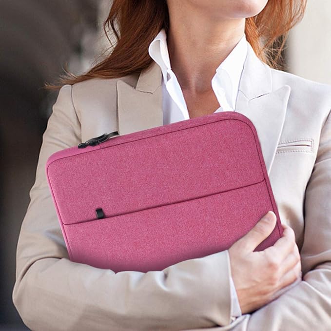 NIDOO 12" 13 inch Laptop Sleeve Case for 12.9" iPad Pro M1 M2 / 13" 13.6" MacBook Air/Surface Pro 7 8 9 X / 11.5" Lenovo Tab P11 Pro Tablet/ThinkPad Z13 / 13.4" Dell XPS 13 Plus/Galaxy Red