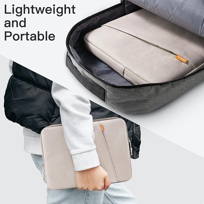JETech Laptop Sleeve for 15-Inch Notebook, Compatible with MacBook Air 15-Inch M5-M2, MacBook Pro 16-Inch M5-M1, Waterproof Shockproof Case with Accessory Pocket Bag (Starlight)
