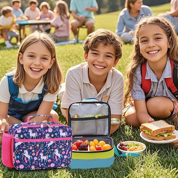 RHCPFOVR Kids Lunch Bag - Insulated Lunch Box for Boys Girls,Washable Lunch Bag and Reusable Toddler Leak-proof Lunchbox for School and Daycare