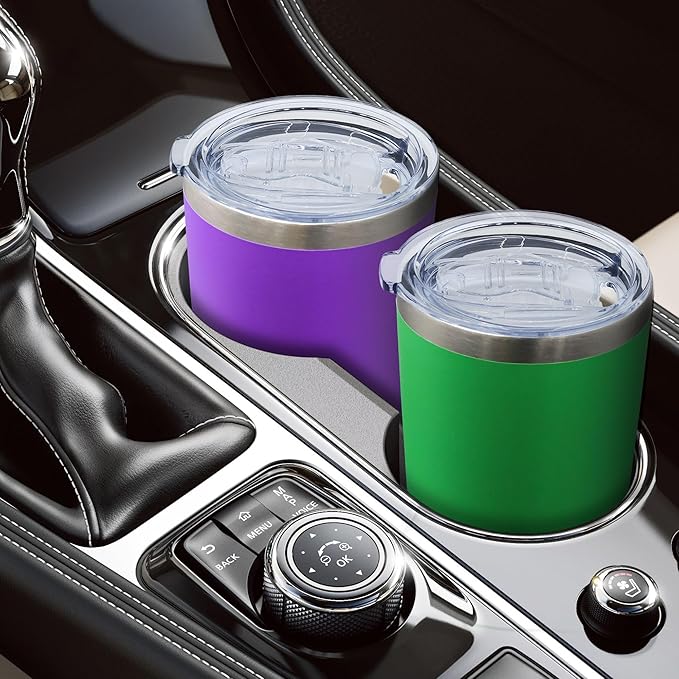 AIANJI 20oz Tumbler Bulk Stainless Steel Tumblers with Lid Vacuum Insulated Double Wall Travel Coffee Mug Powder Coated Tumbler Cup for Hot and Cold Drinks(Purple, 6 pack)