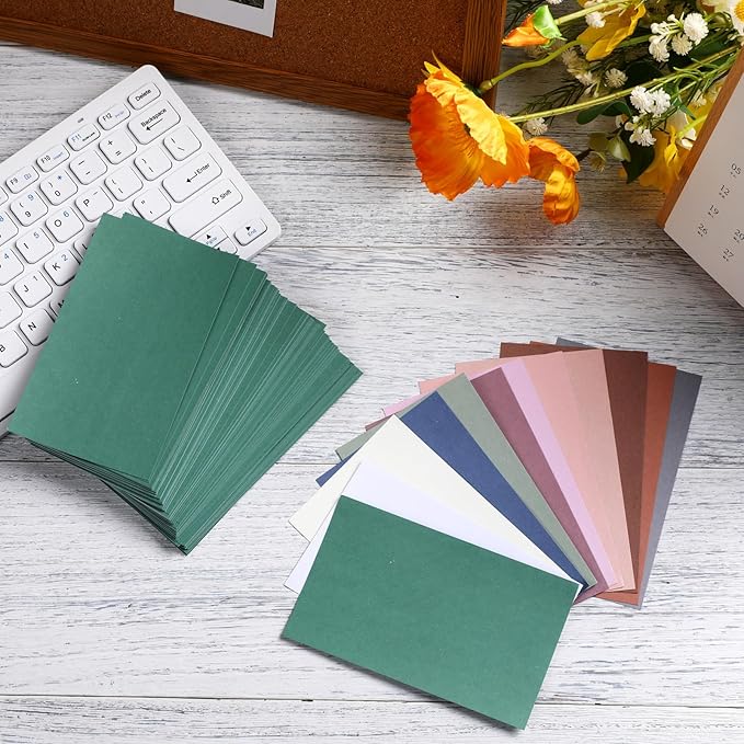 Ctosree 1440 Pcs Colored Index Card Blank Index Note Colored Flash Cards Blank Colorful Study Notecards Flashcards Memo Scratch Pad for Office School Supplies(3 x 5 Inch,Novel Color)