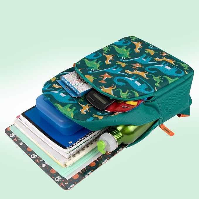 Trail maker 15 Inch Kids Backpacks for Boys & Girls | Preschool, Kindergarten, Elementary School Backpacks with Adjustable, Padded Straps (Prehistoric Pals)