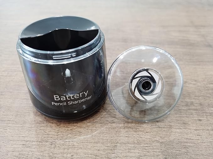 Battery Pencil Sharpener, Heavy-Duty Helical Blade to Fast Sharpen, Auto Stop for No.2/Colored Pencils(6-8mm), AC Adapter/Battery Operated in School Classroom/Office/Home (Black)