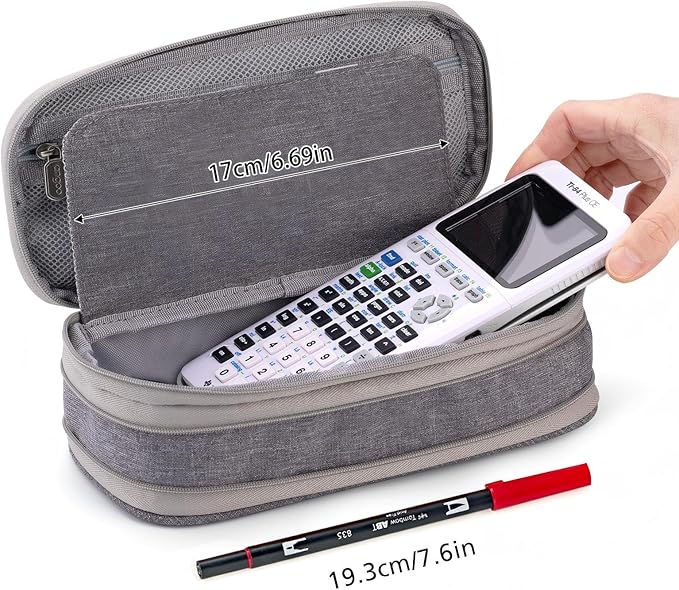 EASTHILL Big Capacity Pencil Pen Case Office College School Large Storage High Capacity Bag Pouch Holder Box Organizer (Gray)